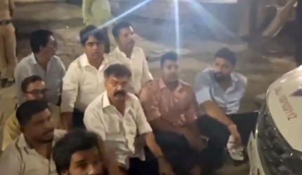 In midnight drama, police drag NCP-SP MLA during protest
