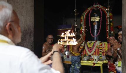 PIX: What Modi offered at Gangaikonda Cholapuram temple