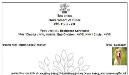 'Dog Babu', son of 'kutta babu', 'kutiya devi', gets Patna residence certificate