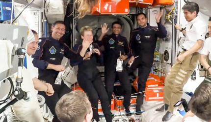 Facing some difficulty, but...: Shuks' first message from ISS