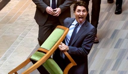 Why's Trudeau Sticking Out His Tongue?