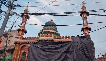 Mosques covered for Holi procession in UP town