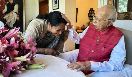 Advaniji Blesses Rekhaji...