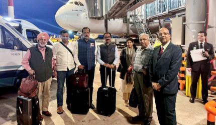 Flight with Indian MPs lands in Moscow amid air attack