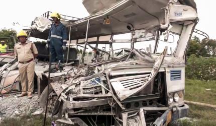 Telangana bus crash: Newborn, mother among 19 killed