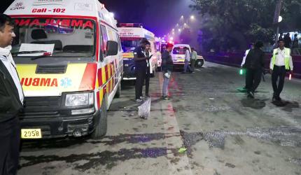 'Something in a car in front of my auto blasted'