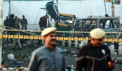 2 cartridges, explosives collected from Red fort blast site