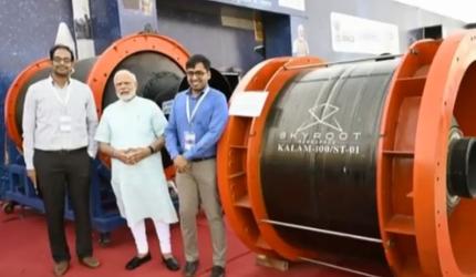 Modi inaugurates space startup, unveils orbital rocket 