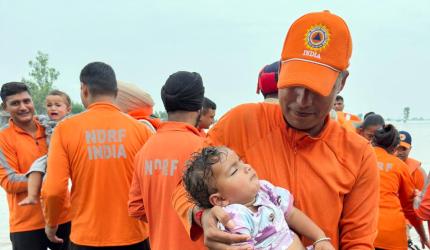 Baby Rescued From Punjab Floods