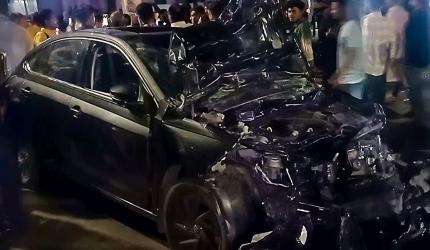 Class 9 student crashes SUV into tree; 1 dead, 3 injured