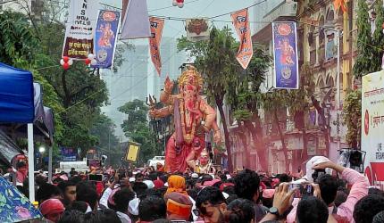 PIX: Mumbai bids farewell to Ganpati Bappa amid rain