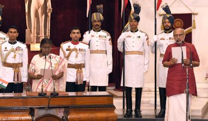 C P Radhakrishnan sworn-in as Vice President, Dhankhar attends ceremony
