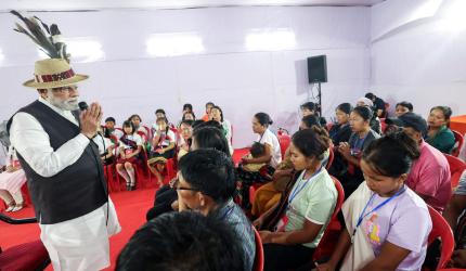 Modi meets displaced Kukis, Meiteis in 1st Manipur visit since unrest