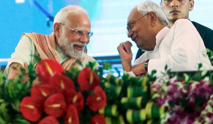 Won't go anywhere from NDA: Nitish assures Modi at Bihar rally
