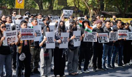 Kuki students protest in Delhi, reject new Manipur govt