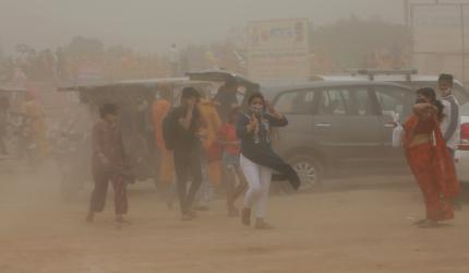 Man flung 50 ft during fierce storm in UP's Bareilly, survives