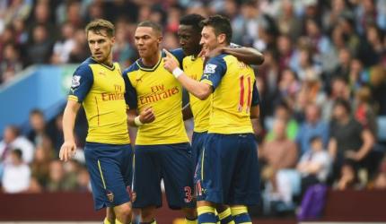 EPL: Ozil helps Arsenal trounce Villa, Liverpool stumble