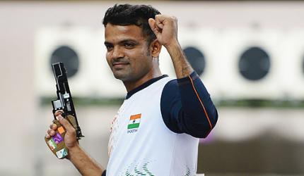 Asian Games: Indian men win 25m centre fire pistol silver