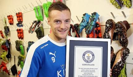 Sensational Jamie Vardy breaks Guinness World Record