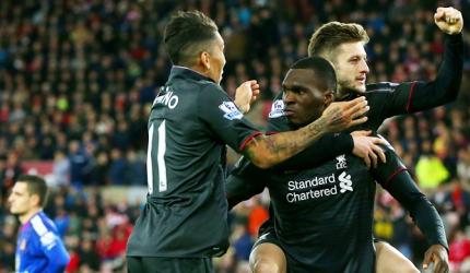 EPL PHOTOS: Benteke lifts Liverpool; Sunderland slump continues