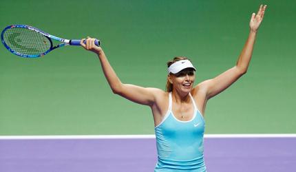 WTA Finals: Sharapova screams past Halep, Pennetta prevails