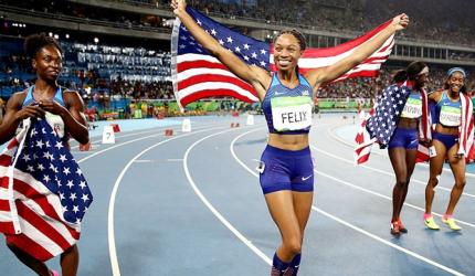 Felix gets record fifth gold as US win relay