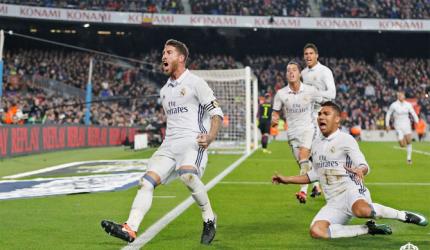 El Clasico PIX: Ramos strikes late equaliser as Real Madrid hold Barca