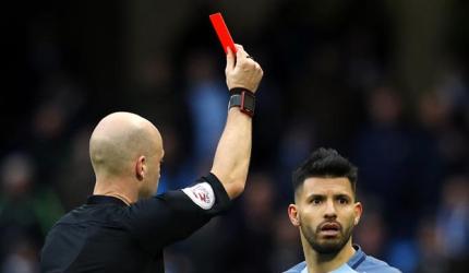 Man City's Aguero gets four-match ban for violent conduct