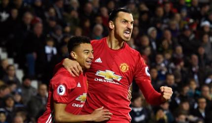 PHOTOS: Ibrahimovic double lifts United to victory