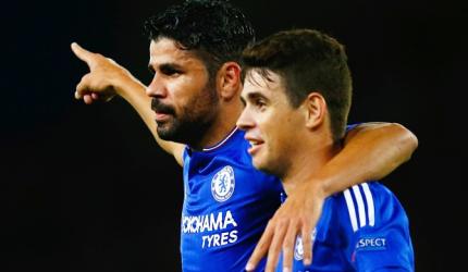 Chelsea's Oscar denies training ground bust-up with Costa