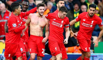 EPL PIX: Liverpool sink Norwich; Leicester fairytale continues