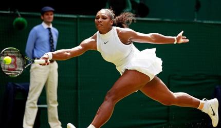 Wimbledon PIX: Serena races past Beck; Tsonga survives, Del Potro out