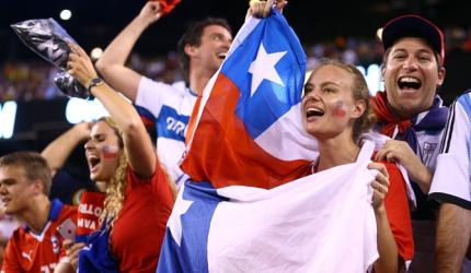 PHOTOS: How Chile rejoiced after beating 'the best'