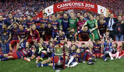 King's Cup PIX: Barca complete double with win over Sevilla