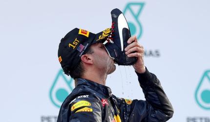 Malaysian GP: Ricciardo grabs dramatic win as Hamilton retires