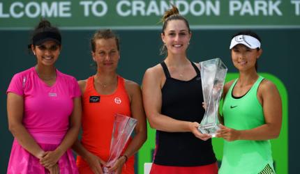 Sania-Strycova stunned by unseeded Dabrowski-Yifan in Miami Open final