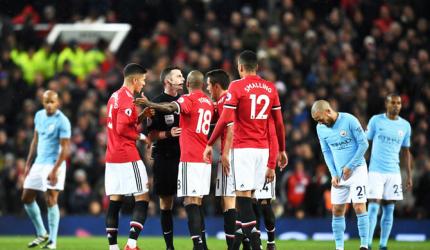 EPL: Guardiola responds after Mourinho blames ref for United's loss