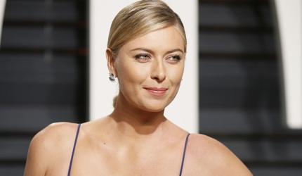 Leggy Maria Sharapova lets her hair down