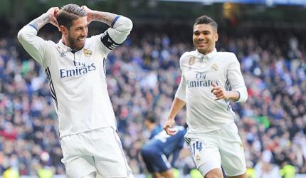 La Liga: Resurgent Ramos sinks Malaga as Real increase lead at top