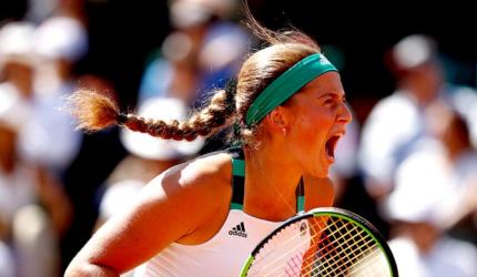 Daredevil Ostapenko aiming to break through the Halep wall