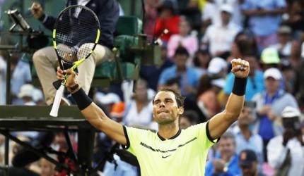 Miami Open: Nadal, Venus advance; Dimitrov, Vesnina ousted