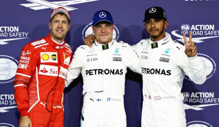 F1: Bottas takes pole in Abu Dhabi