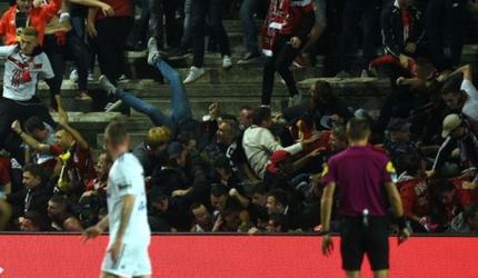 HORROR as football stadium collapses during French league game