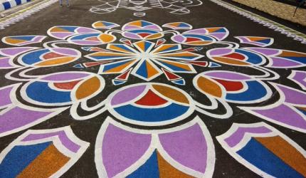 PHOTOS: Salt Lake Stadium to welcome teams with Rangoli