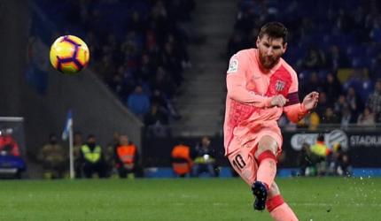 La Liga: Messi shines as Barca thrash Espanyol in derby