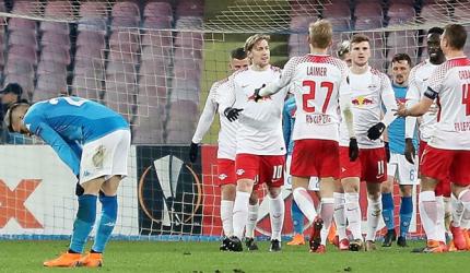 Europa League: Napoli lose at home, Arsenal and Milan win away 