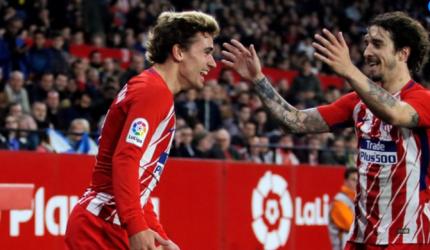 Football Briefs: Griezmann treble keeps Atletico on Barca's heels