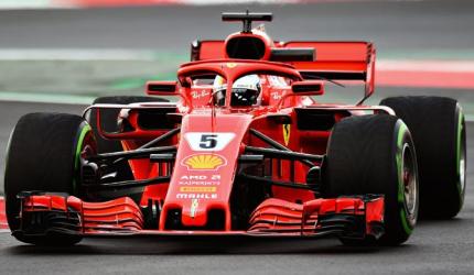 F1 PHOTOS: Vettel fastest in testing; Hamilton 'sacrifices' stint