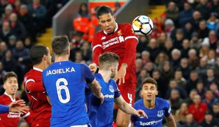 Van Dijk heads derby winner on Liverpool debut