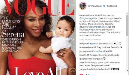 Hot new mommy Serena featured on Vogue cover!